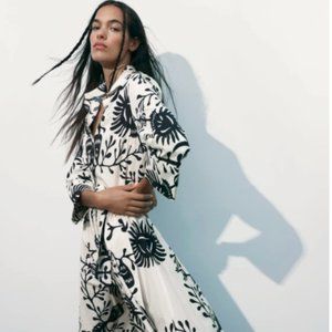 Zara Black and White Dress Sz Small